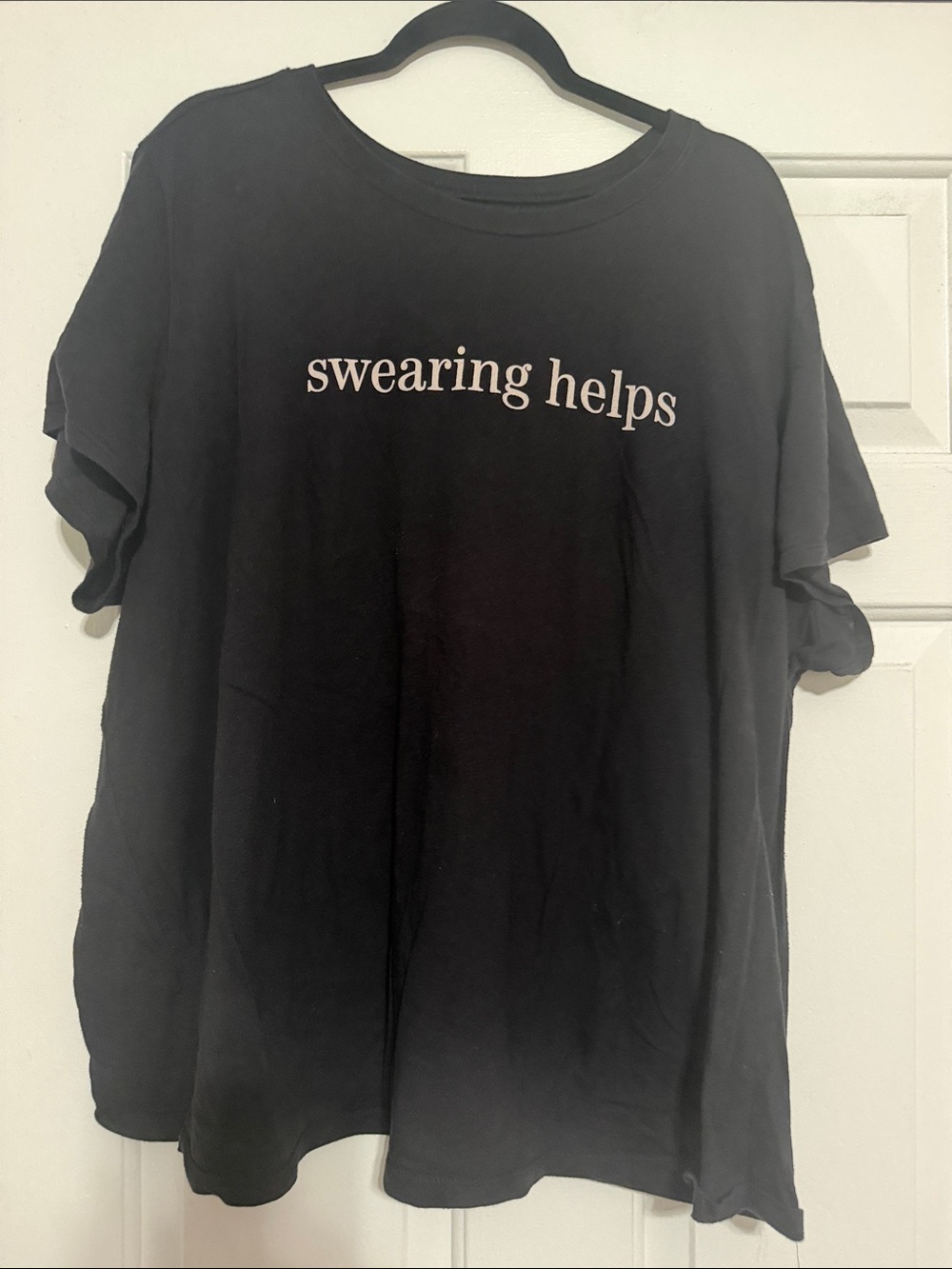 torrid Black Graphic Tee with 'swearing helps' Print
